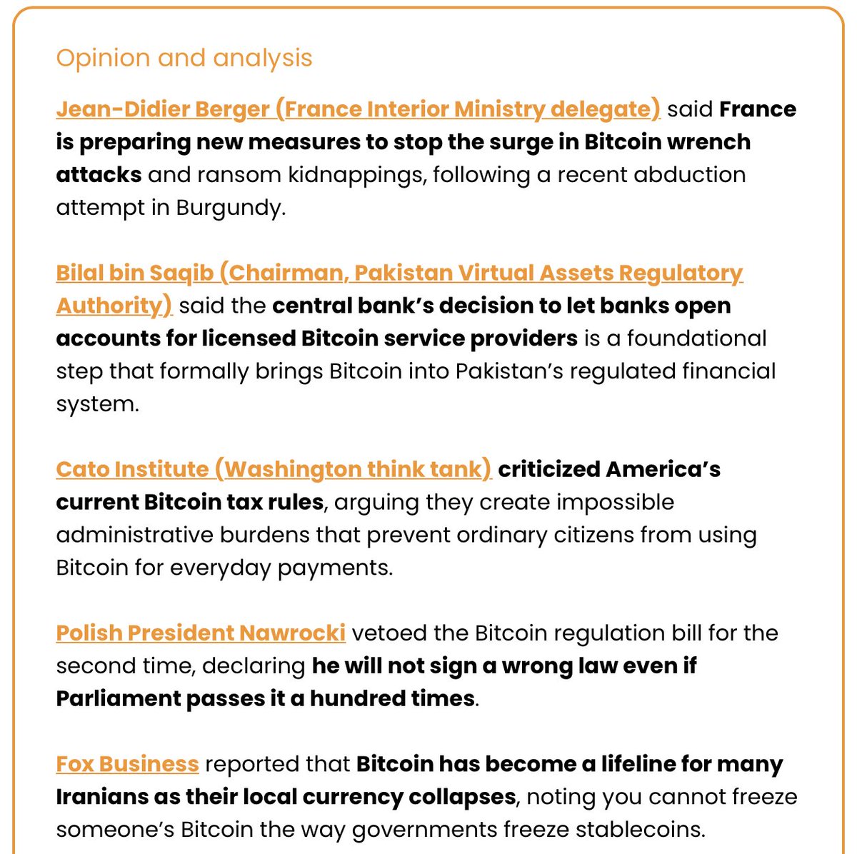 The_Bitcoin_Act's tweet image. ⚡️ Issue #38 of The Bitcoin Act newsletter is live! 

👀 Dive into sharp opinion &amp;amp; analysis, today's key numbers, and the biggest #Bitcoin law &amp;amp; market moves shaking things up. 

👉 For subscribers, don’t forget to check and claim your free sats! 

👉 Full issue here: