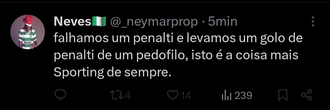 esqueceu se de dizer que o AGRESSOR  é que falhou o penalti😂😂 nao lhe metam uma mulher à frente hoje por favor