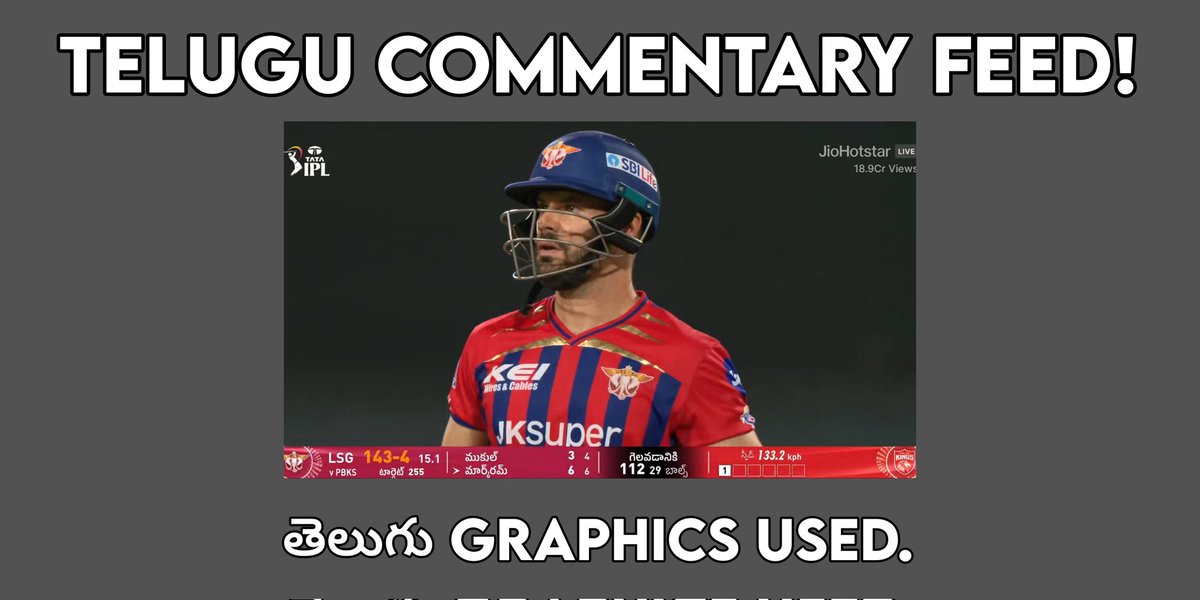 PanjabMonitor's tweet photo. 🚨We're getting Punjabi commentary on IPL, but the scorecard graphics are still in Hindi.

This is clear discrimination and Hindi imposition on Punjabis!

Other regional feeds get full native graphics,, why hate for ਪੰਜਾਬੀ? Fix it NOW and give us Gurmukhi graphics! @hotstar_helps https://t.co/f34sSUzUBX
