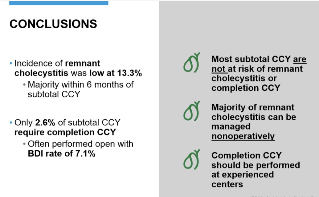 ZhiVenFongMD's tweet photo. 7/
My interpretation:

- downstream consequences of subtotal CCY is generally overestimated &amp; it’s a good bailout strategy when in a pickle.

- but when a completion CCY is warranted, it’s not a simple operation and should be done with appropriate expertise &amp; support. https://t.co/ESI2J4Rbtm