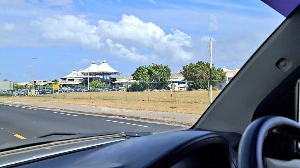 Azam_Shaddy's tweet image. 16 Apr’26 Thur
Courtesy call from Arshad Bhai - his friend Ahmed Kara’s supervisor Hemza delivered a meal (noodles, chicken, Coleslaw).
Headed towards Airport - Grantley Adams Int Airport.
Amazing airport 🛫 all in Precast 
#GND_351 #Barbados #GrantleyAdams #Airport(8/n)