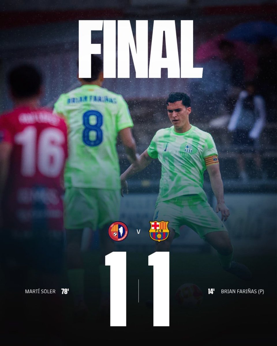 ⌚️ FINAL DEL PARTIDO

UE Olot 1️⃣-1️⃣ Barça Atlètic

#BarçaAtlètic