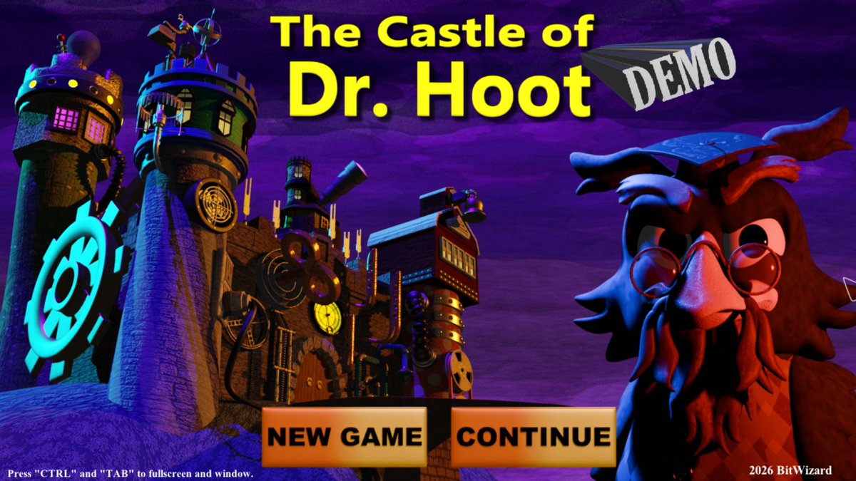 BitWizard727's tweet photo. Hello everyone!

Dr. Hoot DEMO V1 is officially out on itch and gamejolt!

This game has been my main focus for over a year now and has been a major labor of love. I'm super excited to see everyone's reactions and feedback!

#gamedev #indiedev #indiehorror #pointandclick https://t.co/gM10Fr3qkn