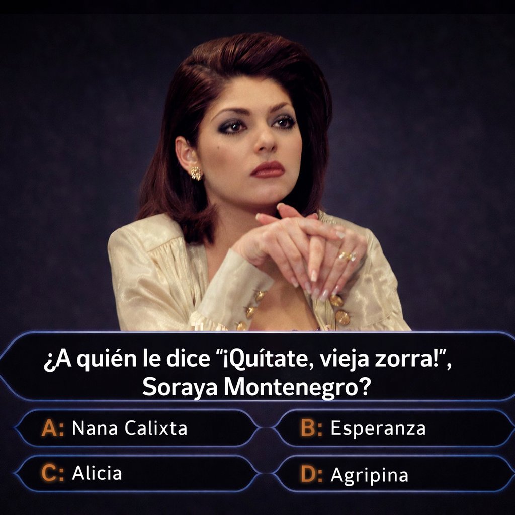 VIX's tweet image. ¡Hora de la trivia! 🤩 Si te crees "muy muy" demuéstralo en comentarios 🫵🏻
Encuentra tu novelas y series favoritas en ViX
#ViX #Creative #Trivia #Preguntas