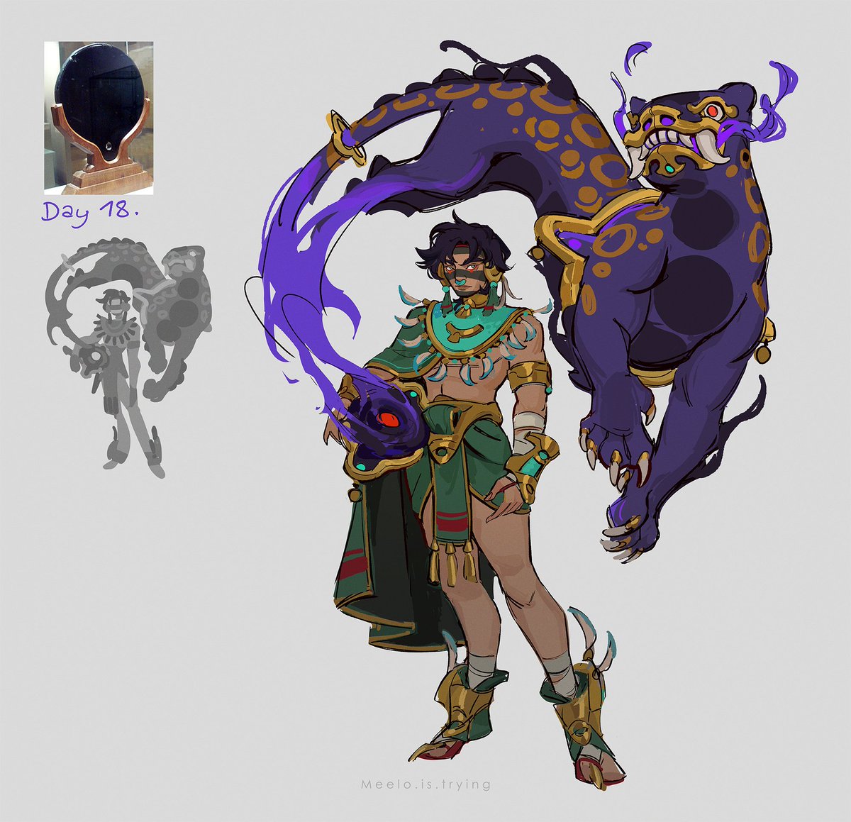 MeeloIsTrying's tweet image. Day 17 &amp;amp; 18 of the conceptcore april challenge! 🍄🪞#characterdesign