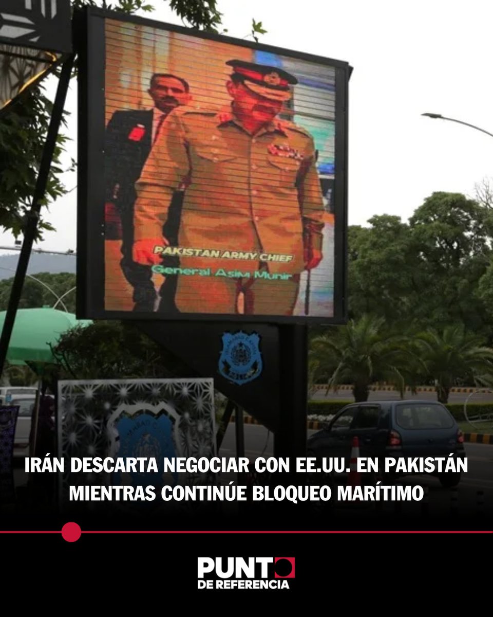 MXReferencia's tweet image. #Internacional

#Irán no enviará negociadores a #Pakistán para dialogar con #EEUU mientras continúe el bloqueo marítimo impuesto por Washington contra sus puertos, informó la agencia Tasnim.
#Teherán señaló que, aunque se mantienen intercambios indirectos, no habrá nuevas