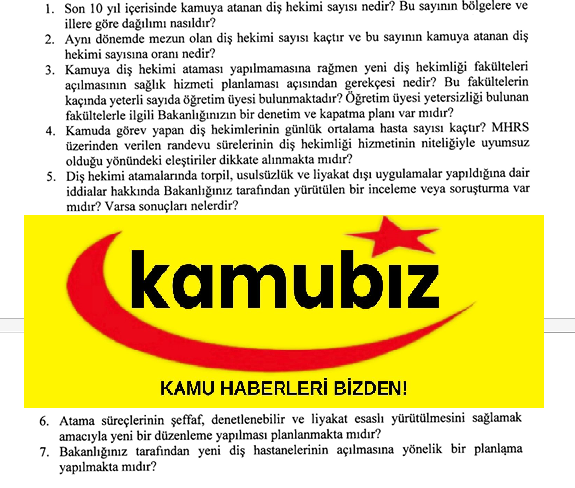 Kamubiz_com's tweet photo. DİŞ HEKİMİ ATAMALARINA İLİŞKİN 7 MADDELİK ÖNERGE TBMM'DE

Son yıllarda diş hekimliği alanında yaşanan yapısal sorunlar giderek derinleşmektedir. Kamuya yeterli diş hekimi ataması yapılmamasına karşın, diş hekimliği fakültelerinin sayısının hızla artırılması; öğretim üyesi yetersizliği bulunan fakültelerin açılması ve yeni diş hastanelerinin planlanmaması bu alanda ciddi bir krizin varlığına işaret etmektedir. Son dönemde oluşturulan politikalar sonucunda, kamuda çalışan diş hekimleri günde 25-30 hastaya bakmak zorunda bırakılmakta; MHRS randevu süreleri tıbbi olarak kabul edilemeyecek düzeylere indirgenmektedir. Diş hekimliğinin doğası gereği teşhis, anestezi, röntgen, tedavi ve hasta iletişimi zaman gerektiren işlemler olmasına rağmen, hekimlerden 5-10 dakika gibi sürelerde tedavi yapmalan beklenmektedir. Bu durum hem hasta sağlığını hem de hekimlerin mesleki sorumluluklarım ciddi biçimde tehdit etmektedir.

Bu bağlamda; 

Son 10 yıl içerisinde kamuya atanan diş hekimi sayısı nedir? Bu sayının bölgelere ve illere göre dağılımı nasıldır? 

Aynı dönemde mezun olan diş hekimi sayısı kaçtır ve bu sayınınkamuya atanan diş hekimi sayısına oranı nedir? 

Kamuya diş hekimi ataması yapılmamasına rağmen yeni diş hekimliği fakülteleri açılmasının sağlık hizmeti planlaması açısından gerekçesi nedir? Bu fakültelerin kaçında yeterli sayıda öğretim üyesi bulunmaktadır? Öğretim üyesi yetersizliği bulunan fakültelerle ilgili Bakanlığınızın bir denetim ve kapatma planı var mıdır? 

4- Kamuda görev yapan diş hekimlerinin günlük ortalama hasta sayısı kaçtır? MHRS üzerinden verilen randevu sürelerinin diş hekimliği hizmetinin niteliğiyle uyumsuz  olduğu yönündeki eleştiriler dikkate alınmakta mıdır? 

5- Diş hekimi atamalannda torpil, usulsüzlük ve liyakat dışı uygulamalar yapıldığına dair iddialar hakkında Bakanlığınız tarafından yürütülen bir inceleme veya soruşturma var mıdır? Varsa sonuçlan nelerdir?

6- Atama süreçlerinin şeffaf, denetlenebilir ve liyakat esaslı yürütülmesini sağlamak amacıyla yeni bir düzenleme yapılması planlanmakta mıdır? 

7- Bakanlığınız tarafından yeni diş hastanelerinin açılmasına yönelik bir planlama yapılmakta mıdır?

@dishekdayanisma @TDB_TDA @dishekimlerod38 #DişHekimleri #AtamaBekleyenDişHekimleri #MHRS #RandevuSorunu #AğızVeDişSağlığı #SağlıkPolitikası #TBMM

Dr. Aylin Yaman 
Ankara Milletvekili