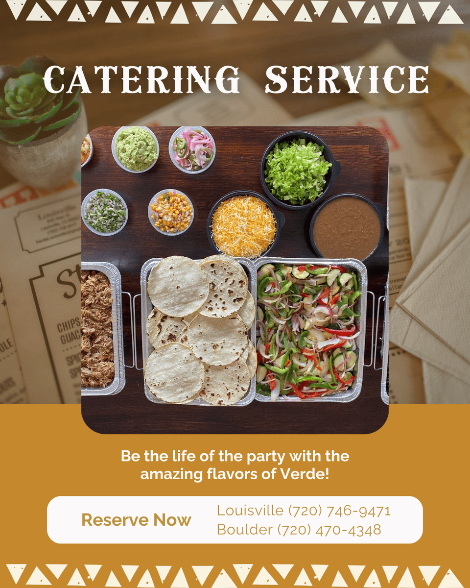VerdeFoodTruck's tweet image. Big party? Graduation? No problem 🎉🌶️

We've got the eats to keep it going!

#VerdeCatering #PartyVibes #CUBuffs verdeeatdrink.com