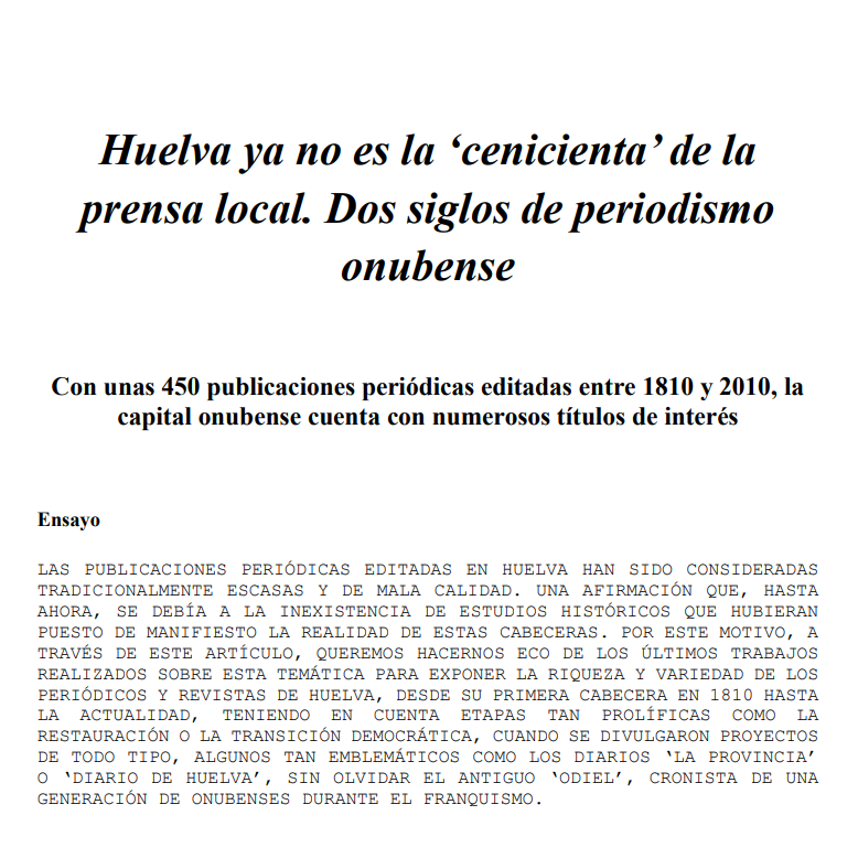 Historia Crítica del Periodismo Andaluz (HICPAN) tweet media
