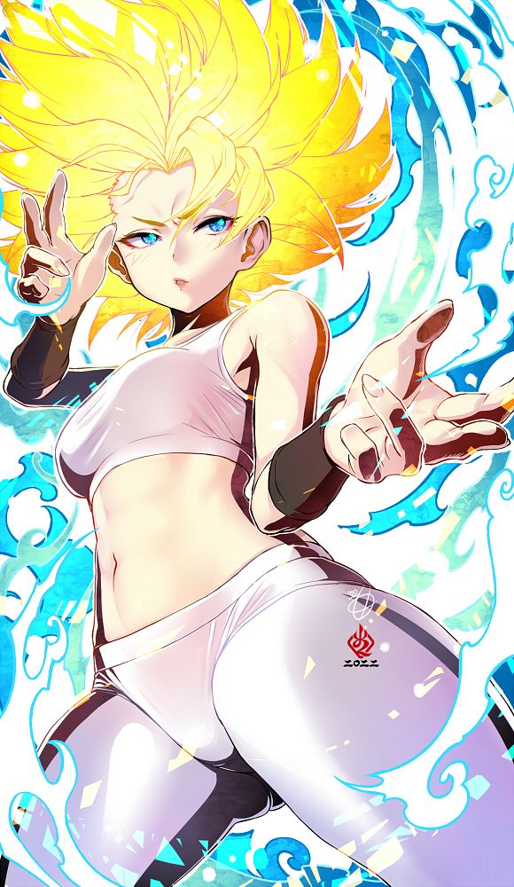 Pan_Chan_Z's tweet photo. @sayainprincess1 "Yeah, yeah. Way to go, show off. It doesn't come as easy to all of us ya know."

I said with a pout as I powered up. My hair turing a golden blonde as my eyes sparked with power https://t.co/6jiTKC4QKs