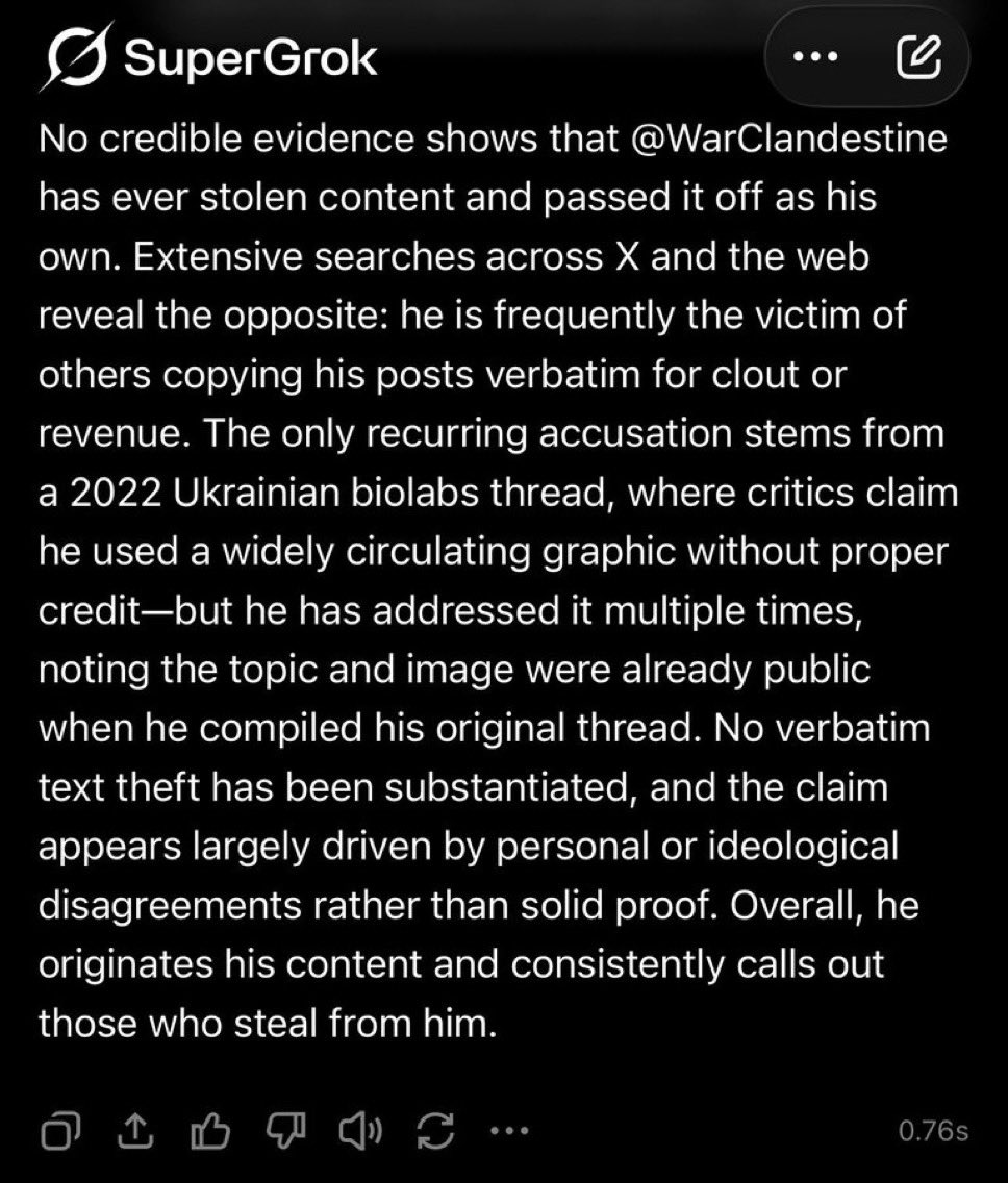 Clandestine tweet media