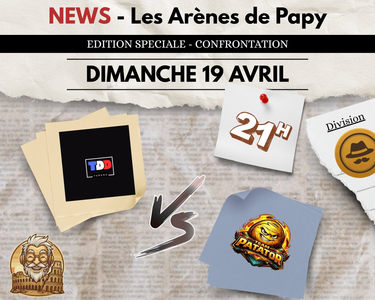 PapyChallenges's tweet image. Match Day

Retrouvez Tududu VS Team Patator ce soir à 21h en live sur Papy's Challenges
twitch.tv/papychallenges

#twitch #live #cast #gameplay