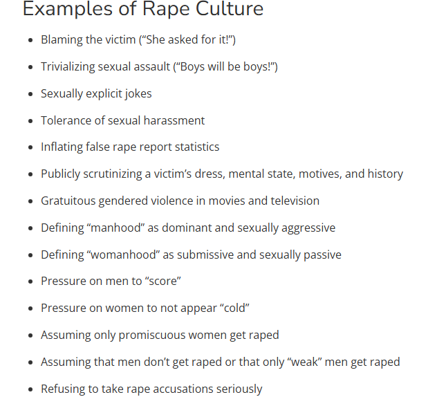 Examples of Rape Culture @SCSU