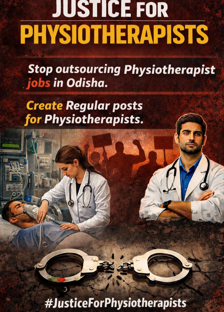 Chandan20415618's tweet photo. #justice4physiotherapists
#stopOUTSOURCINGposting
@CMO_Odisha @MohanMOdisha @HFWOdisha @MahalingMukesh @SamalManmohan7 @nhmodisha https://t.co/IbXspUG65p