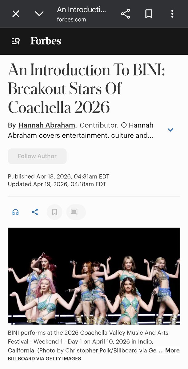 lexasmithx's tweet image. #BINI aka The Nation's Girl Group from the Philippines! 🇵🇭🌸♾️ @BINI_ph

Link: 
An Introduction To BINI: Breakout Stars Of Coachella 2026 share.google/TAMeiptvXaN37s…

Coachella YT Performance: 
youtu.be/TVcDYn4tSRA?is…

BINI Spotify:
open.spotify.com/artist/7tNO3vJ…