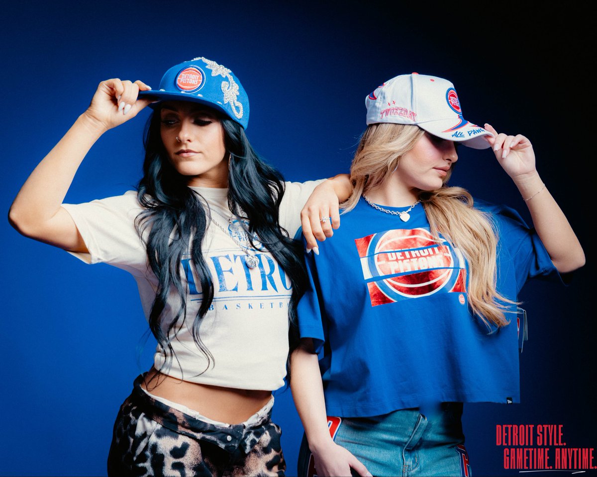 DetroitPistons's tweet photo. Grab some heat at tonight’s game! The Pistons x Twozzday playoff hats are available today exclusively at Little Caesars Arena. https://t.co/3gKyON2dnJ