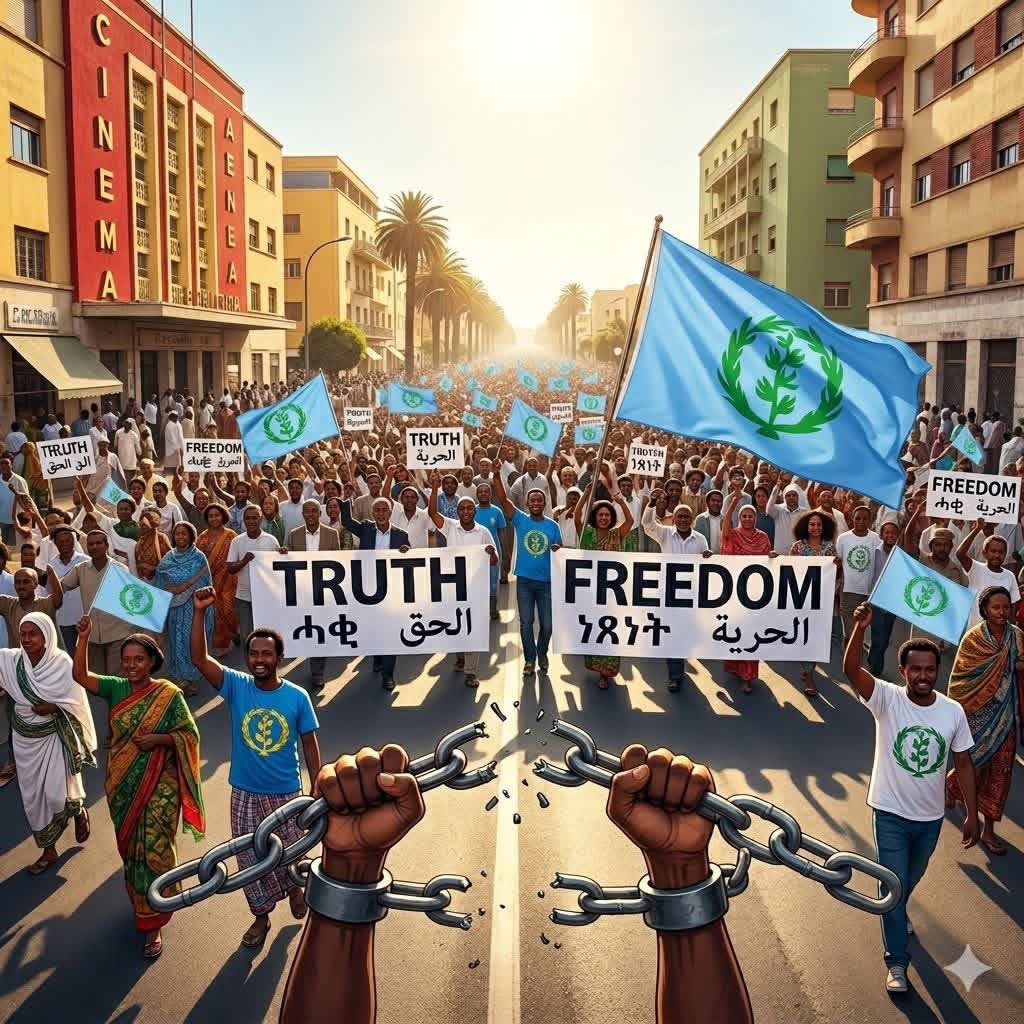 Afiye1952's tweet image. The #Eritrea #BlueRevolution Front has given us a beacon of hope in dark times. Their clear transitional plan and commitment to justice, equality, and the rule of law will guide us toward the free and democratic #Eritrea we all deserve. #EBRF #RegimeChangeInEritrea