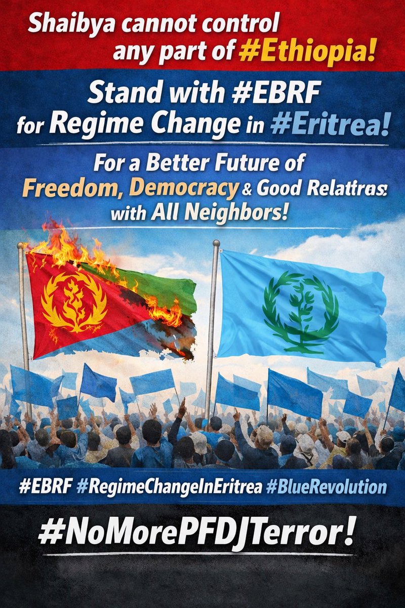 Afiye1952's tweet image. The #Eritrea #BlueRevolution Front has given us a beacon of hope in dark times. Their clear transitional plan and commitment to justice, equality, and the rule of law will guide us toward the free and democratic #Eritrea we all deserve. #EBRF #RegimeChangeInEritrea