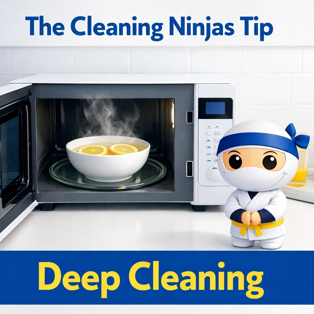 JeanCorreaX1's tweet image. The Cleaning Ninjas Tip: Steam away grime! 🍋 Heat lemon water for 3 mins, let sit for 5, and wipe. Easy deep cleaning for your Massachusetts home! WE FIGHT DIRT SO YOU DON’T HAVE TO. DM 'CLEAN' for a quote on your house cleaning. #CleaningHacks #TheCleaningNinjas