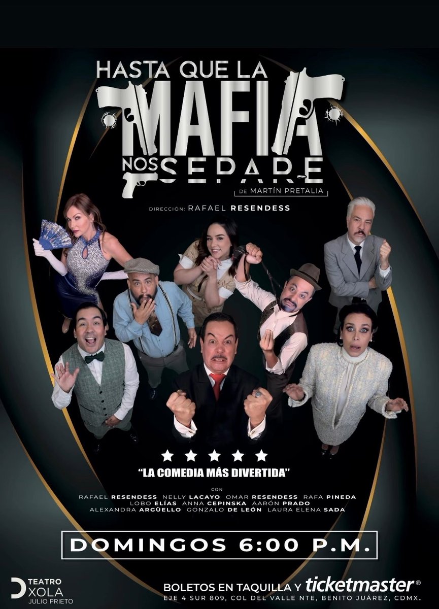 venalteatroMX's tweet photo. Tenemos pases dobles para que asistan HOY a "Hasta Que La Mafia Nos Separe" en el Teatro Xola 🎭

Únicamente:

🌟Nombre completo
🌟Like y RT
🌟 Captura de que nos sigues en Instagram 👇🏾

https://t.co/NawtBzo3ZV

Ganadores al azar 🎭🎁 https://t.co/LD91QPugd0