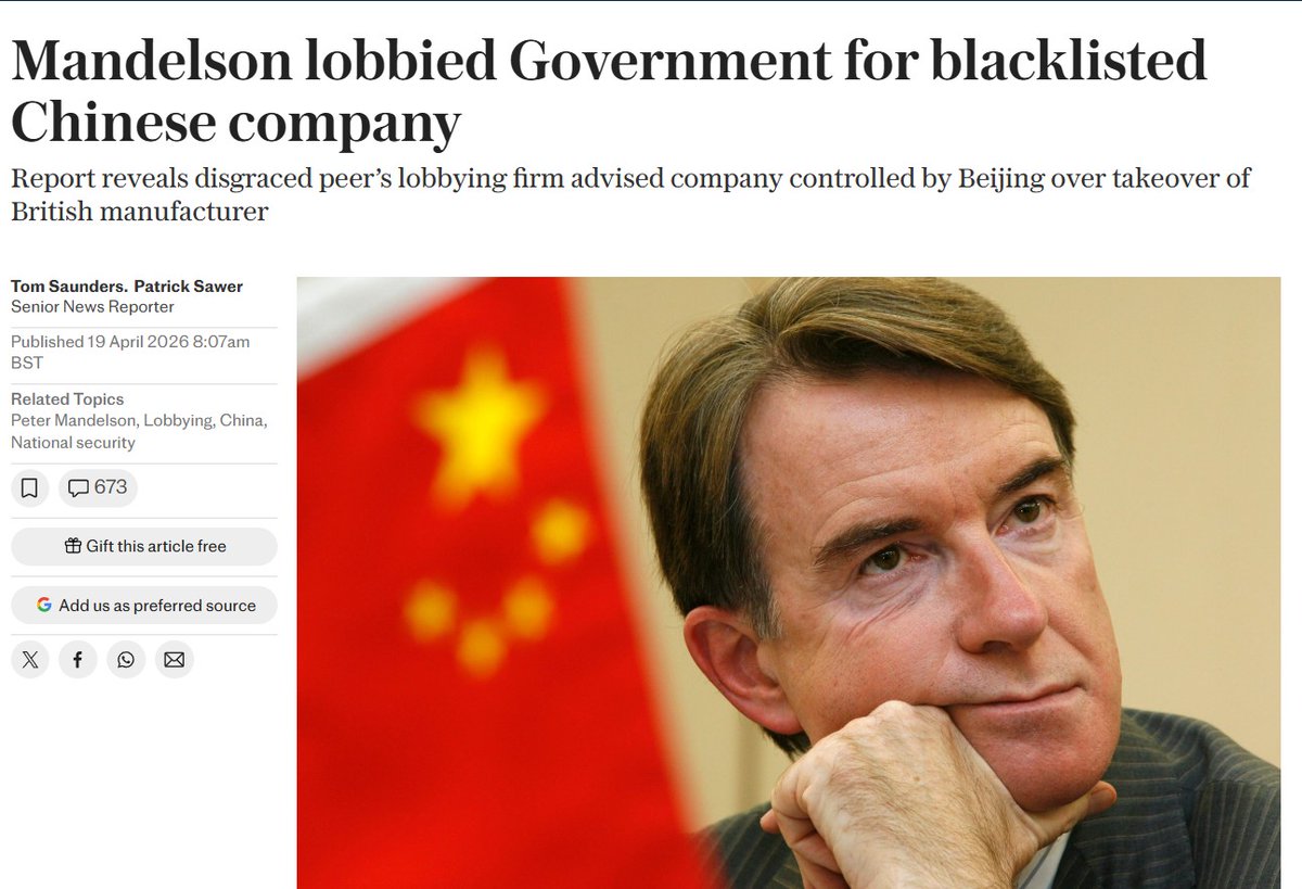 Epstein -- Thiel -- Mandelson -- Starmer:

JUST A THEORY...

Peter Thiel’s Web of Corruption:

Epstein was a Master of Kompromat but then so was the Guy that Sucked his Toes upon demand:

Step Forward: Peter Mandelson

Mandelson opened a Consultancy Business:

Founded in 2010,