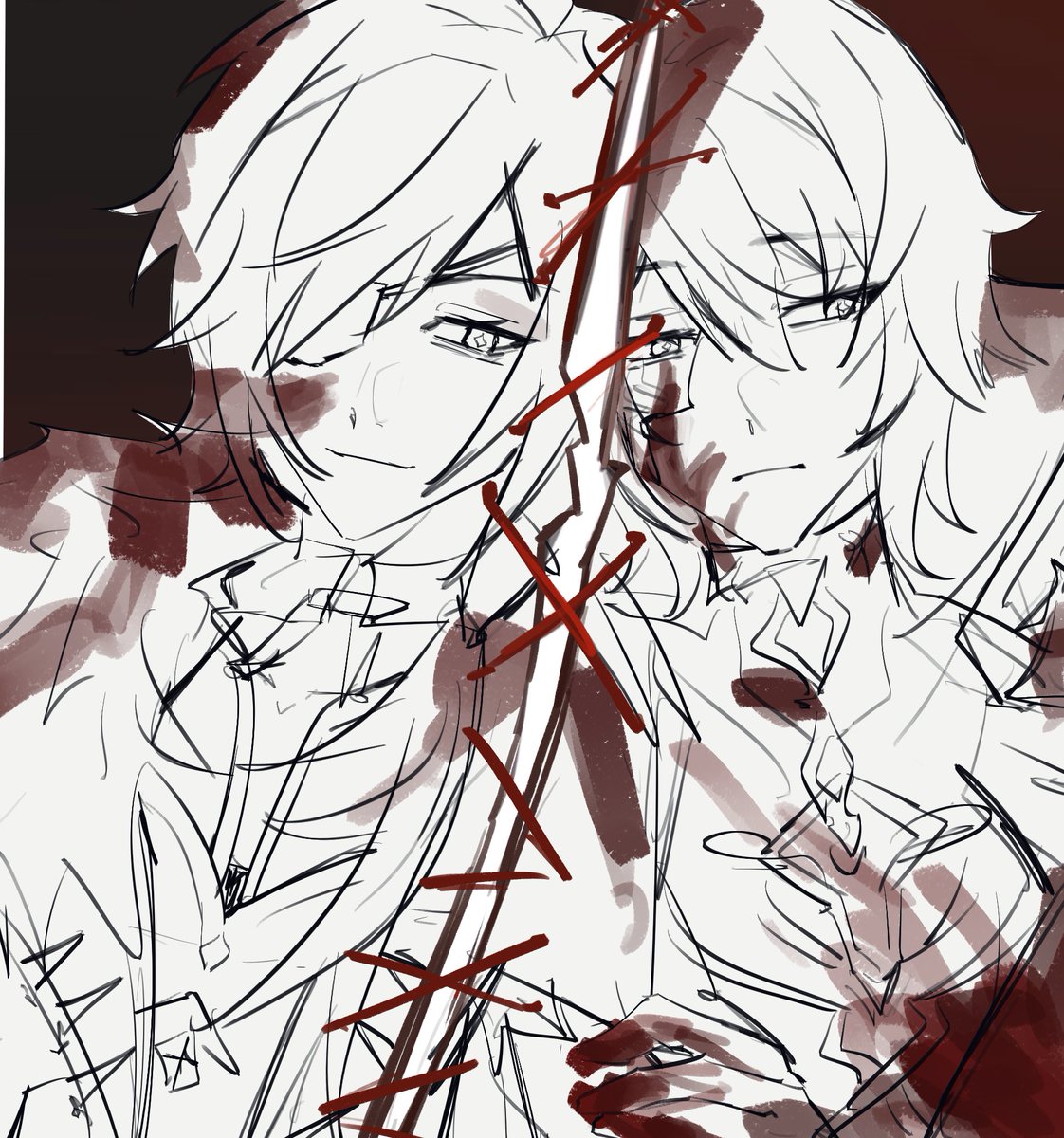 3550547239mhr's tweet image. 我向画师约的稿件。模板约稿。不敢相信我们二十多岁的小伙能把五百多岁的老人家玩成什么样子🤲
#KaeDain #kaeya #ガイア #Dainsleif