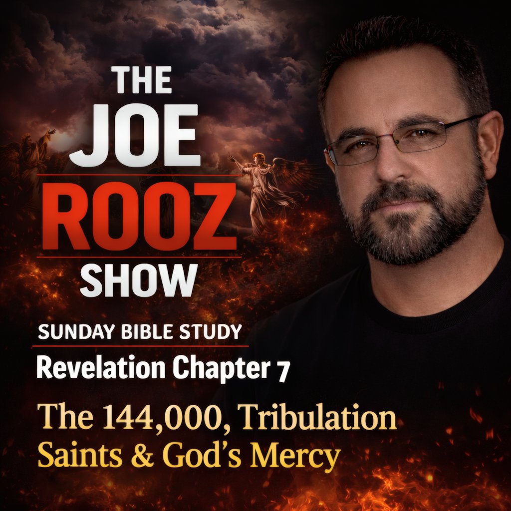 JoeRooz's tweet image. Revelation 7...
144,000 sealed. A global revival. Mercy in the middle of judgment.

God pauses destruction…to save more people.

LIVE Sunday Bible Study 👇

Watch LIVE at 2PM CT 
Rumble.com/JoeRooz/Live
YouTube.com/@JoeRooz

#BibleStudy #Revelation #EndTimes
