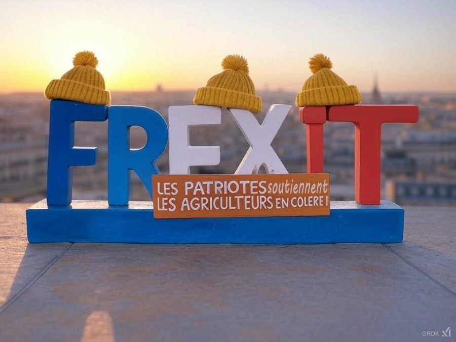 jmpapy127's tweet photo. SOUTIEN AUX AGRIS
Leur FIN sera notre FAIM #TousEnsembleNousSerionsLesPlusFort
#Agriculteurs #Artisans #Commerçants #Ouvriers #Fonctionnaires #Étudiants #Retraités #GiletsJaunes #BonnetsRouges
#TousEnsembleNousSerionsLesPlusFort #LePeupleUniEstInvincible
#LesPatriotes
#Frexit https://t.co/B7aRgyhs5u