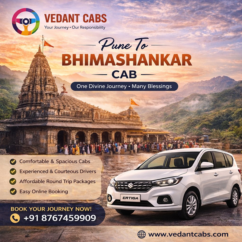 VedantCabs's tweet image. Pune to Bhimashankar Cab Service
Planning a peaceful getaway from Pune to Bhimashankar? Skip the hassle of buses and crowded travel—book a reliable cab service and enjoy a smooth, scenic journey through the Sahyadri hills.
Book Now &amp;amp; Travel Comfortably!
#PuneToBhimashankar #Cab
