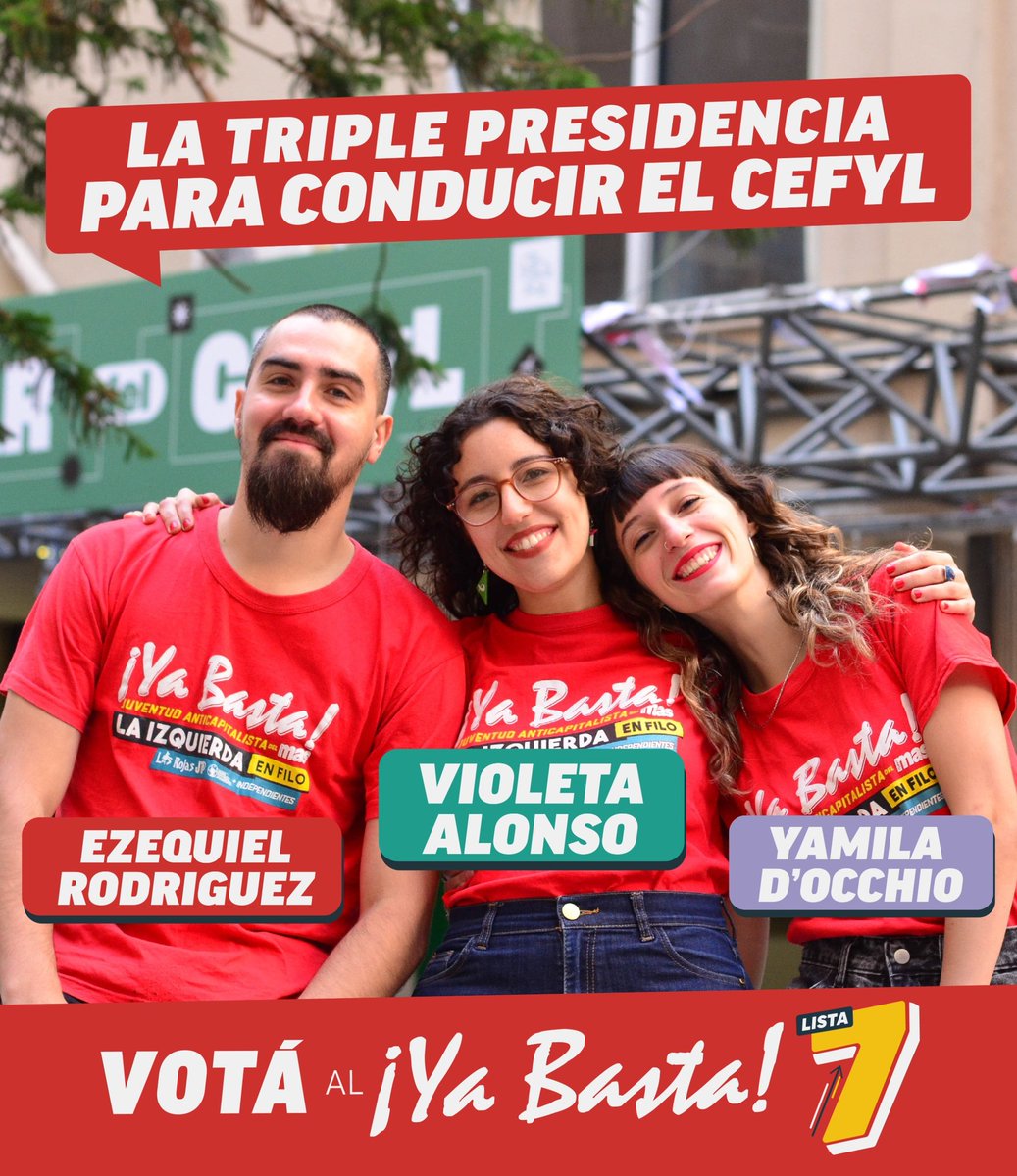 yabastafilo's tweet photo. Votá candidates que siempre están  ✨

Es hora del ¡Ya Basta! La izquierda en Filo. Los únicos que tenemos la fuerza para ser conducción 💪🏽 

Votá Lista 7 🚩 https://t.co/EvSnLrTn1R