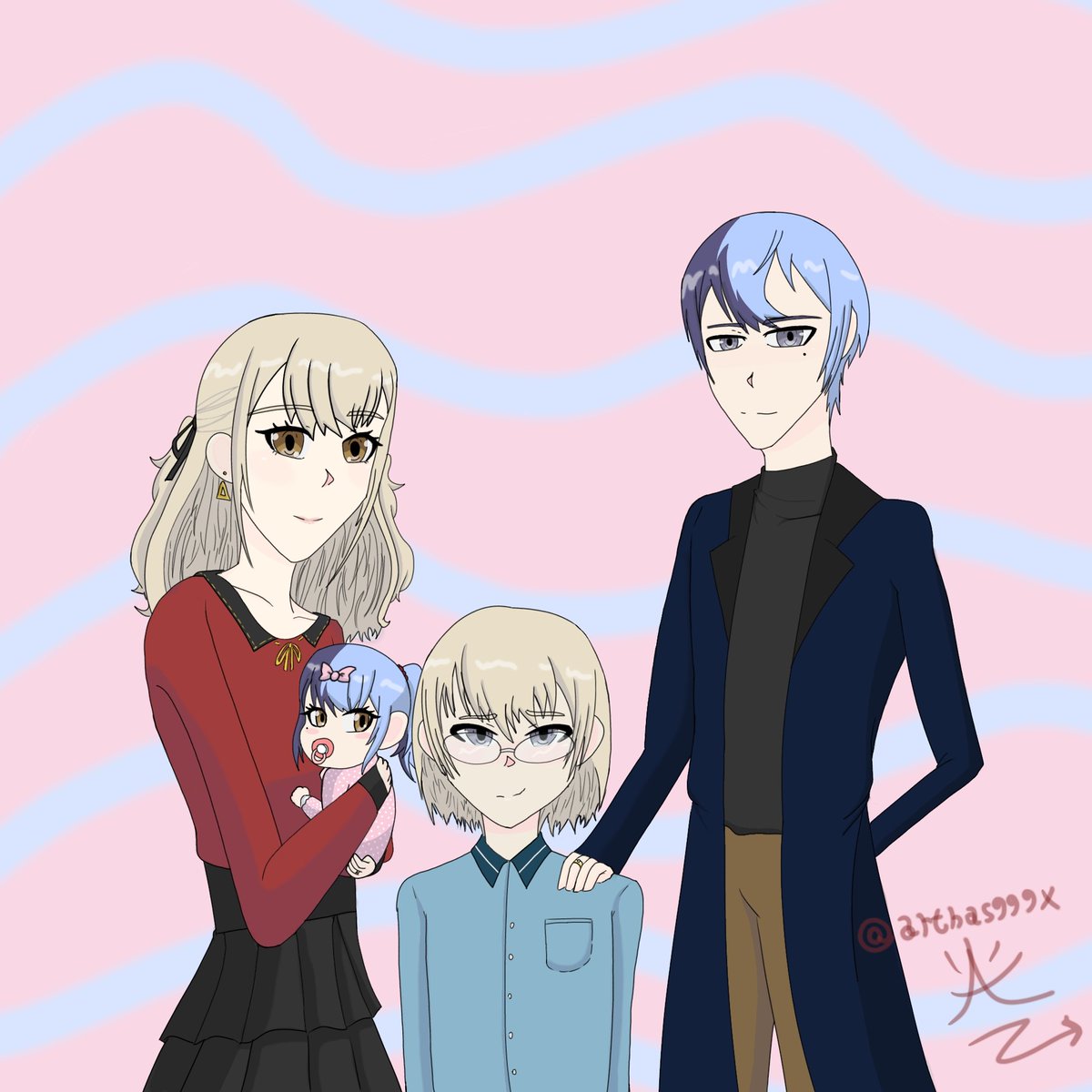 arthas999x's tweet photo. Day 6: future / family picture
(☕️x🐹=👨‍👩‍👧‍👦)

#toukohaweek2026 https://t.co/IwUi2Oq39H