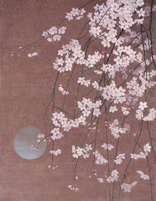 angelicaio81153's tweet image. Masters of Japanese art 

 Blossoms at the Setting Moon 

Madoka Fujiwara  Art , 2013 
#traditional #Japanese #painting
