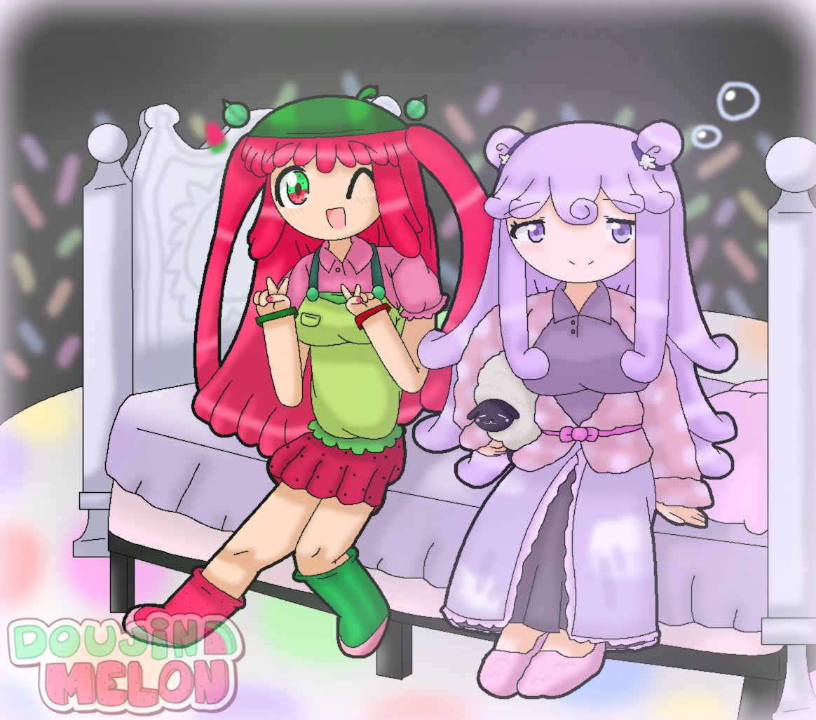 TheMelonMomento's tweet image. nap along with sheep idol sheri zukeyama!! (ft. suika watakabe) 🐑💖💕
#originalcharacters 
#OCart 
#originalart 
#artwork 
#イラスト