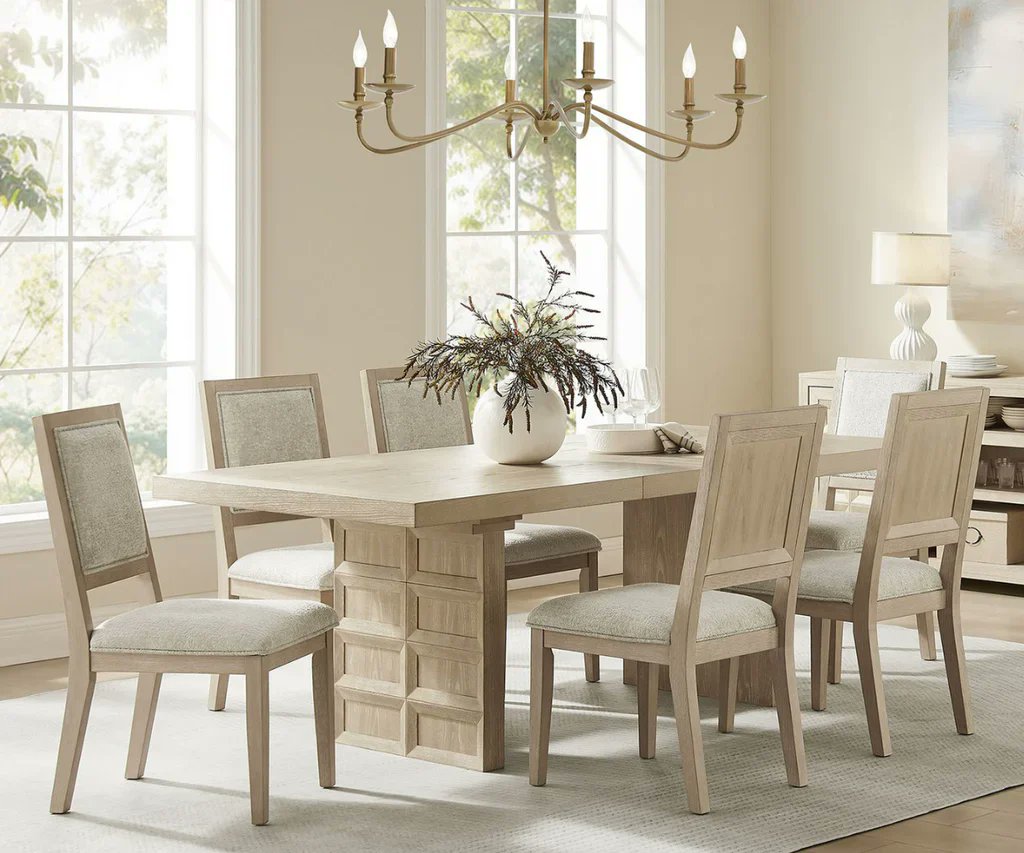 ambfurniture's tweet image. VH-8500-7PC 7 pc Lindsay natural finish wood farmhouse modern style dining table set on sale at ambfurniture.com/products/vh-85… Apply For Financing at ambfurniture.com/pages/financin… #dining #diningtable #decor #design #furniture #table
