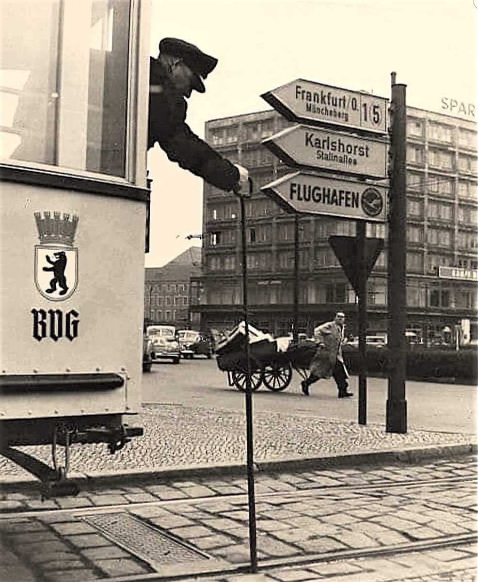 slowberlin's tweet image. Alexanderplatz / former junction of Stalinallee, 1950s. #berlin