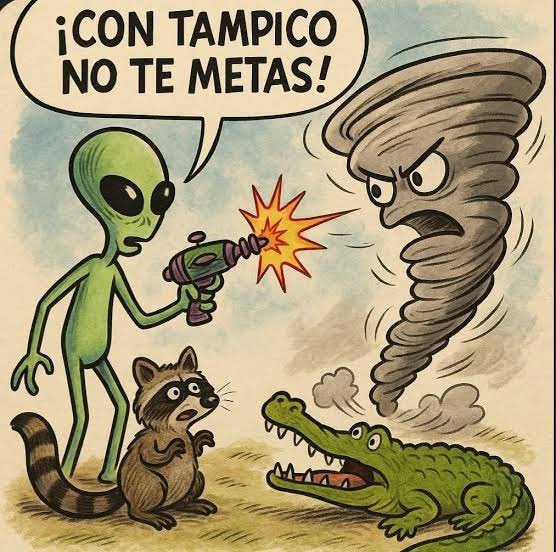 DeZardZero's tweet photo. @learning_yohei De hecho hay un estado llamado Tampico en el que le atribuyen a los aliens que huracanes con gran potencia no lleguen hasta allá. https://t.co/OlBLM4nrro