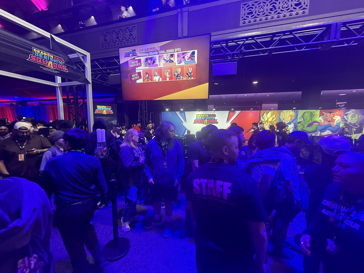 BanKsEsports's tweet photo. This picture doesn’t do it justice but two days in a row and the @DB_Squadra booth has the biggest lines for people waiting to play! What a great sign for the game 🙌🏼! #BattleHour26 #DBfancontent https://t.co/8Mq2v9xR4e