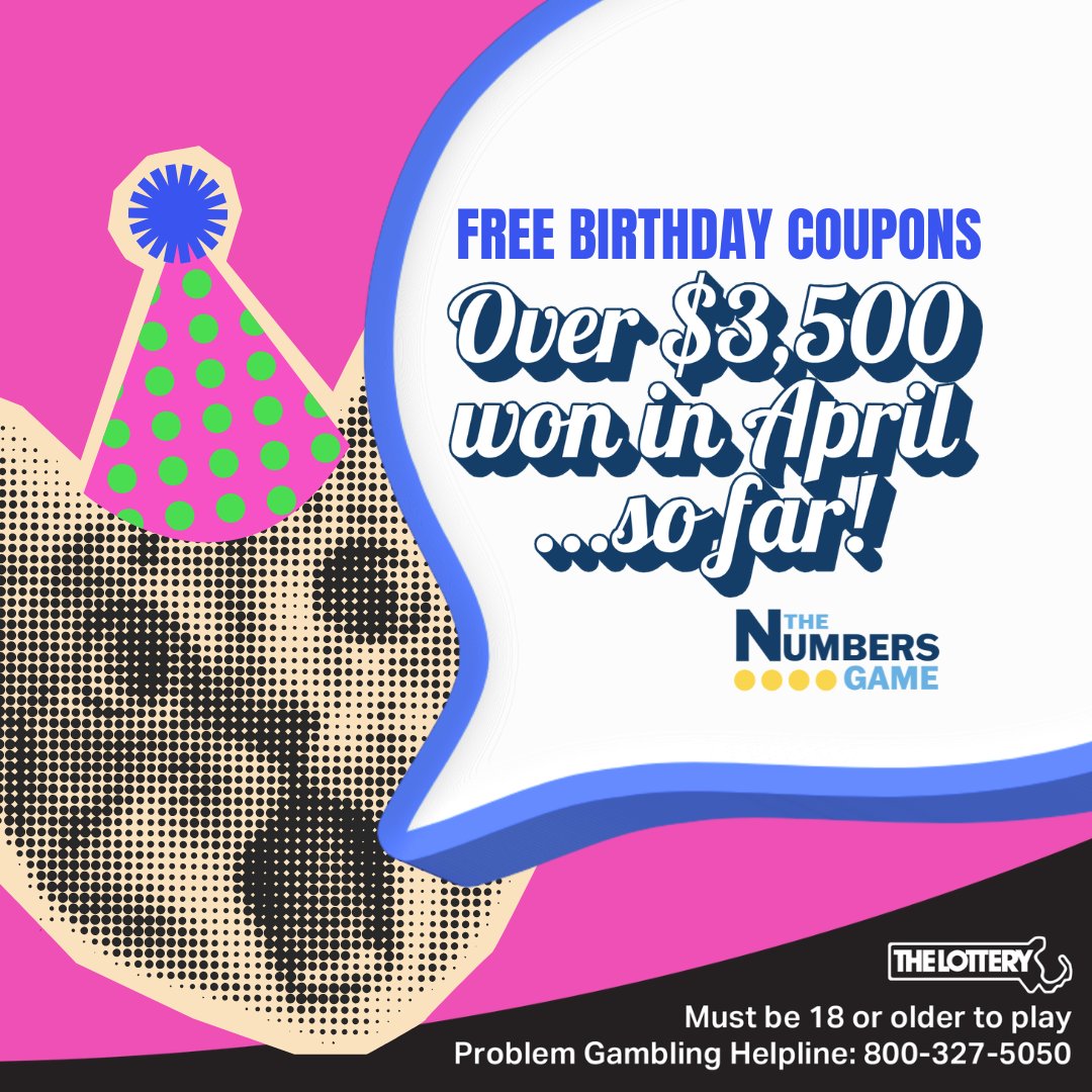 MAStateLottery's tweet image. Got an April birthday? 🐱🎉 Purrr...haps you should check your email for your FREE birthday coupon!

Lottery Player Account &amp;gt; ow.ly/NTMp50YMkgV

#Lottery
#MassLottery
#App
#NumbersGame
#Free
#Birthday
#Coupon
#April
#Winning
#Massachusetts