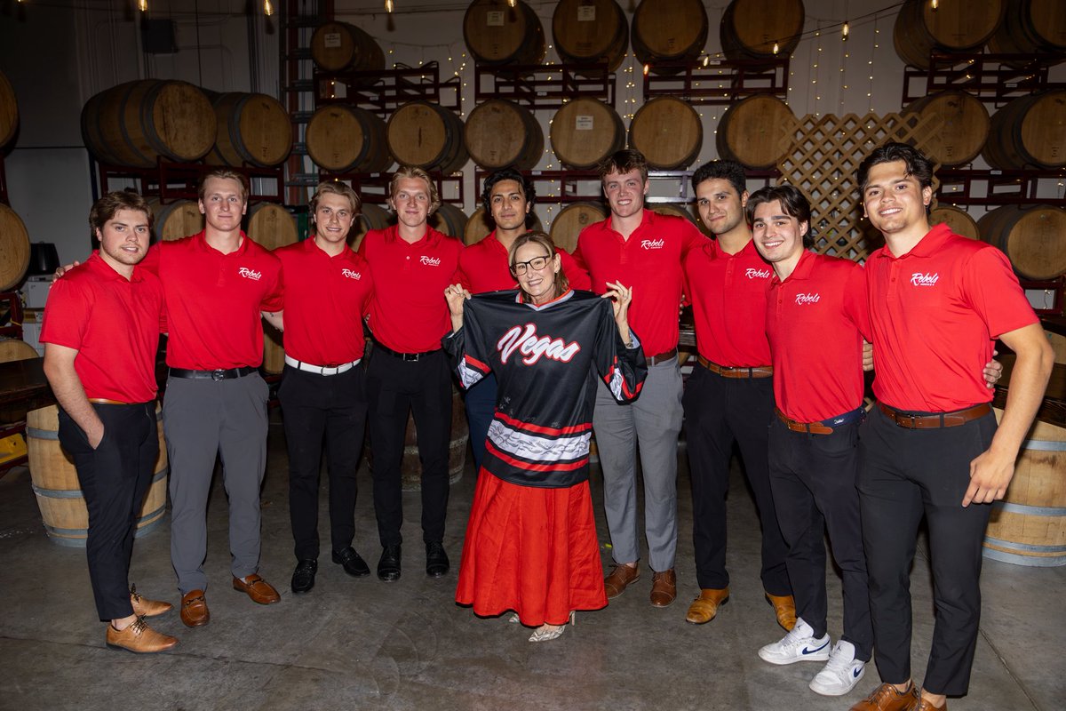 UNLVRebelHockey's tweet photo. Here’s to 20 Years with UNLV Hockey‼️🏒

Celebrating this milestone with the people, players, alumni, &amp; community who make this all possible. Thank you to everyone who has &amp; continues to support this program! 🤍 https://t.co/Sgm3ATZu2a