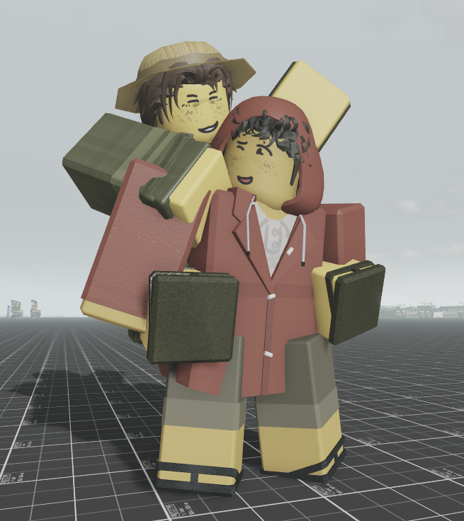 varya romanova (green hoodie woman) and alinur sarsenbayev (red raincoat guy) which is <a href="/gretsii3/">gretsii</a> yumeship slop which he ABUSED me to make. gretsii is evil guys. help.