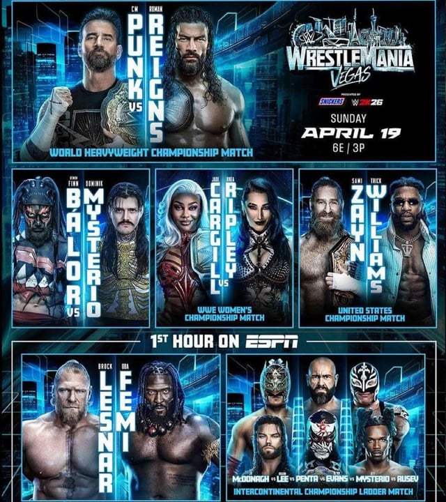 LuchaSantospty's tweet image. Cómo está su Hype por la noche 2 banda? 👇🏻👇🏻
#wwe #wrestling #wrestlemania
