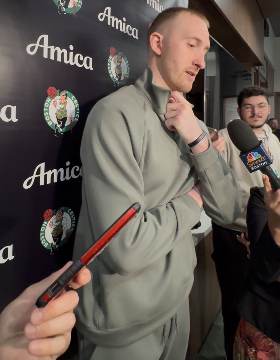 BobbyKrivitsky's tweet image. Sam Hauser has gone from undrafted to Celtics’ rotation fixture to making his first playoff start today — 12 points, 4/6 on 3s, 7 rebounds.

I asked Hauser what he’s most proud of about his journey.

“I think I'm just proud of — you got to have a lot of belief in yourself, and