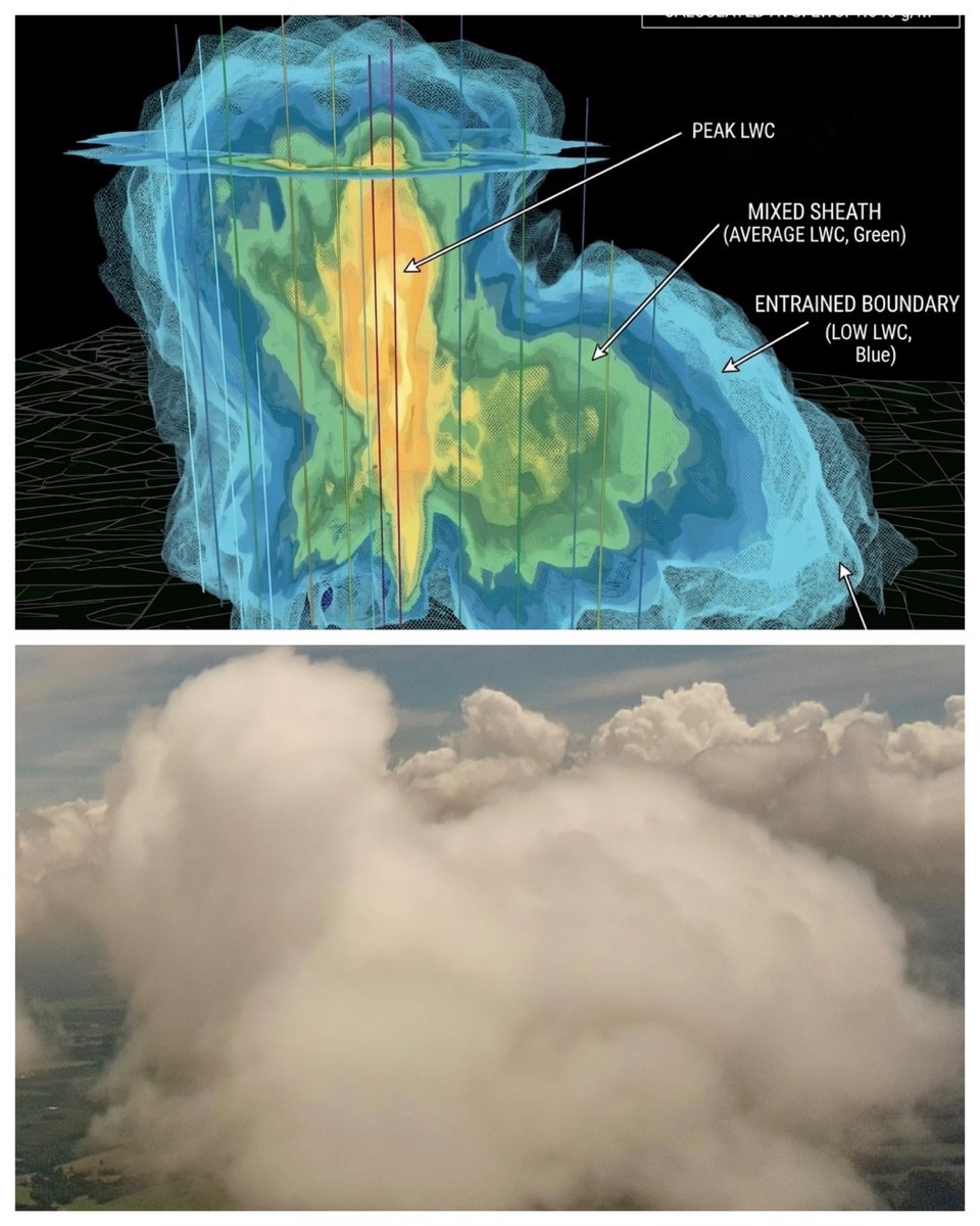 Ohvlywx's tweet photo. Ever wonder what the liquid water content looks like inside a regular cloud you see everyday?

#aerial #cloudscience #cloudphysics #meteorology #physics #aerospace #engineering #storm #cumulus #thunderstorm #wx #clouds #aboveclouds #air #watervapor #science #cloudscape https://t.co/DvjcBUZp9U