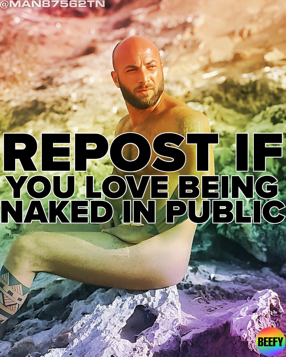 RETWEET/REPOST if you love being naked in public 🌲 

📸: <a href="/Man87562tn/">Gladiator1 😈</a>