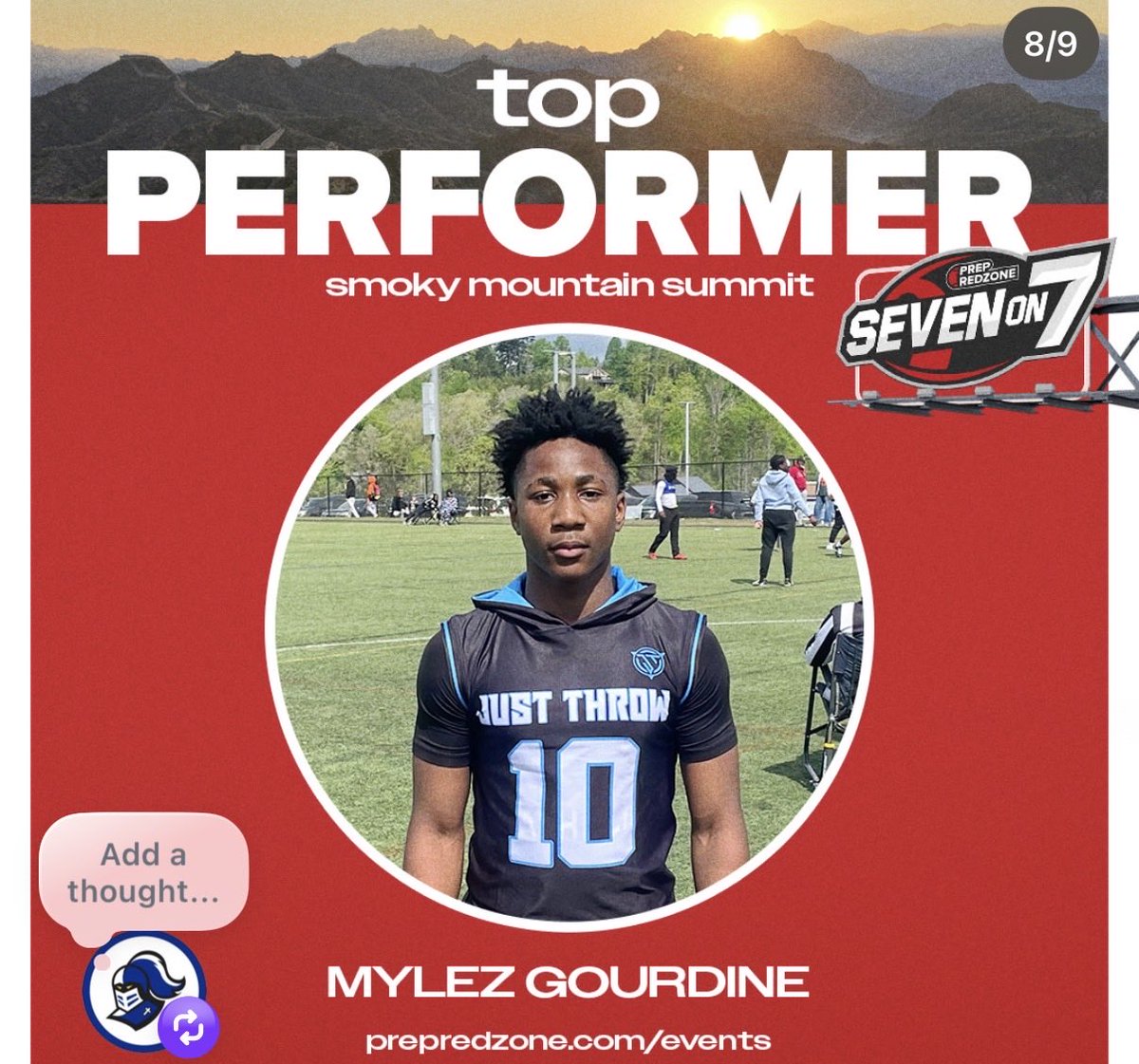 MCPKnightsFB's tweet photo. Some of our Knights represented the Prep Red Zone Smoky Mountain Summit 7v7 this week! These Knights were top performers! #BuiltByCatholic #EarnIT https://t.co/ds4QFAU76C