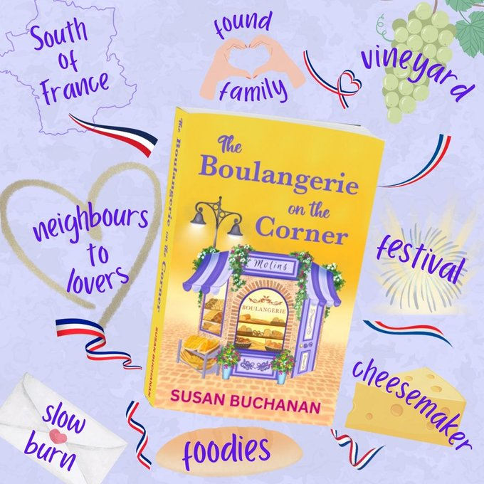 Susan_Buchanan's tweet image. 'The author's stunning, evocative and emotive writing skills will sweep you away to Toulouse where you will fall in love with the settings and the characters.'
🥖🧀THE BOULANGERIE ON THE CORNER 🧀🥖
#romance #secondchance #foundfamily #SouthofFrance #KU 
books2read.com/u/4ErY7z