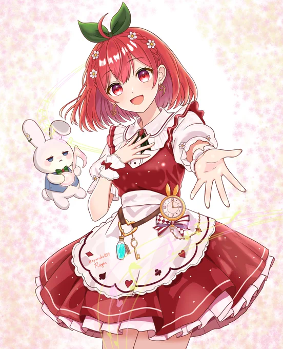 苺庭ちひろちゃん お歌ショートを聞いてイメージして描きました 初配信は4/29、楽しみです #アトリエ苺庭 #VTuber