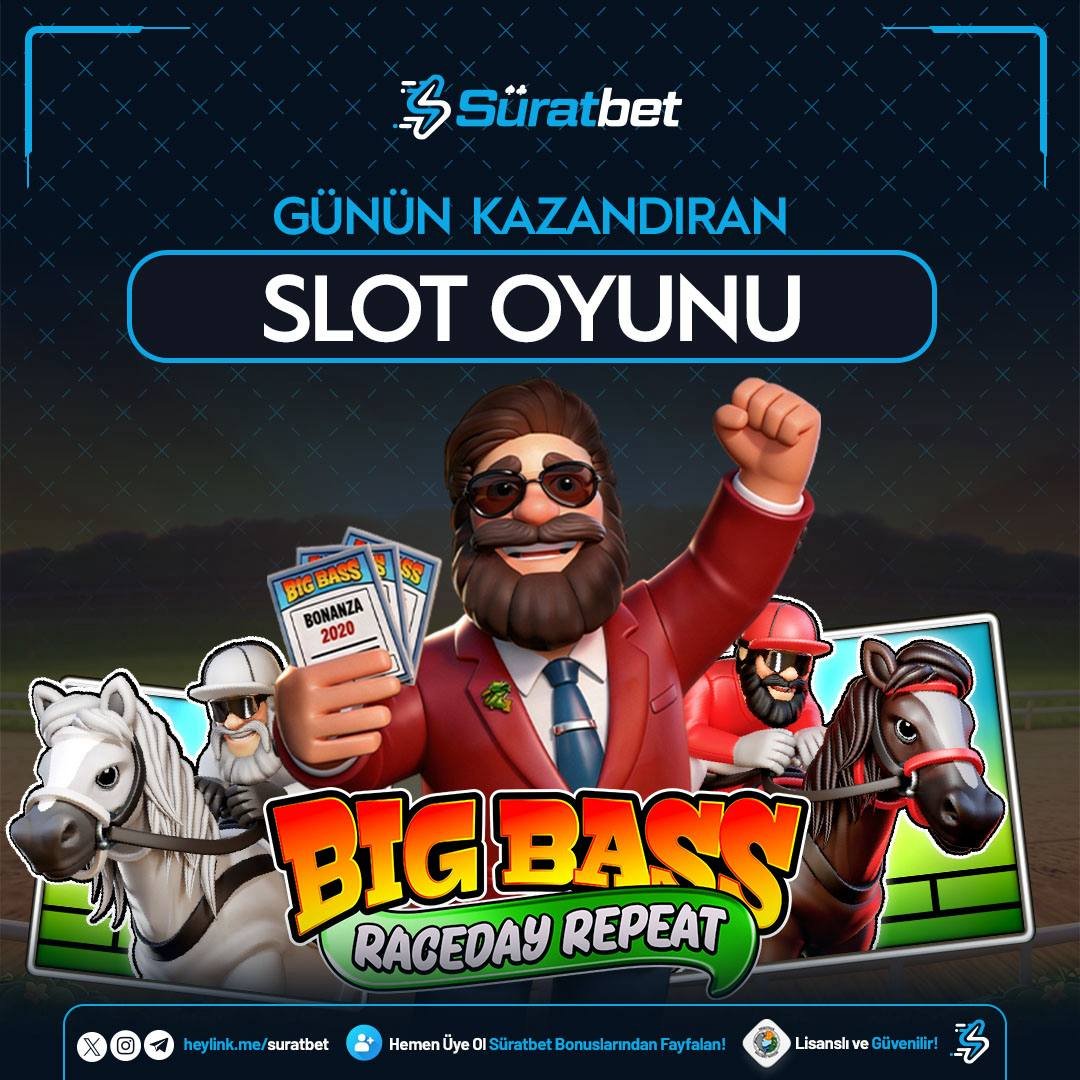 SuratBetTR's tweet photo. 🎰 GÜNÜN SLOTU İLE AKŞAMINI TAÇLANDIR!

🥊 Günün Oyunu BIG BASS RACEDAY REPEAT

⚡️ Yüksek Kazançlar Işık Hızında Çekim #Süratbet'te

 Süratbet ailesine katıl! https://t.co/jWi5XNgzS5 https://t.co/PBxfnxaaeu