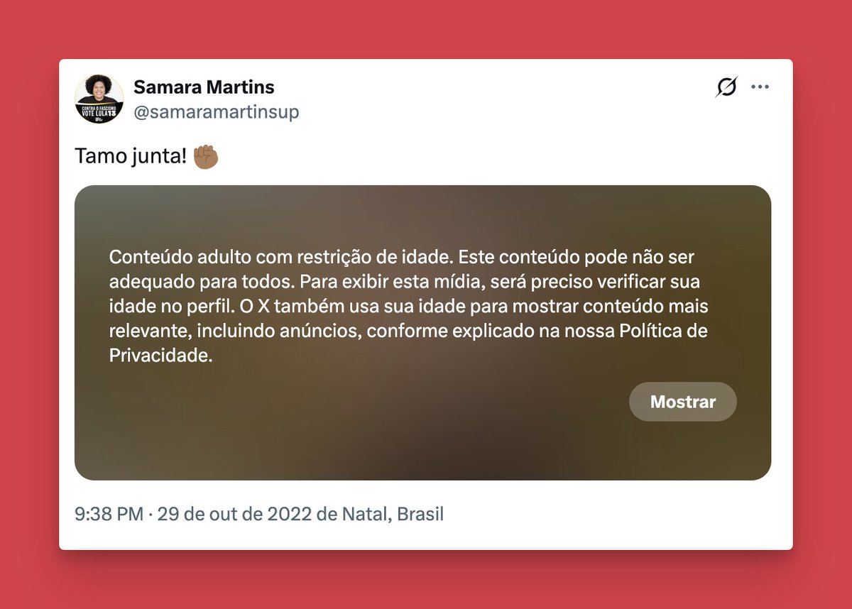 joao29pimenta's tweet photo. Parabéns à esquerda pequeno-burguesa maluca! Nem consigo ver os posts deles por conta da Lei Felca! No caso em tela, é algo que a candidata da UP postou. 
3 https://t.co/695OfQaaQt
