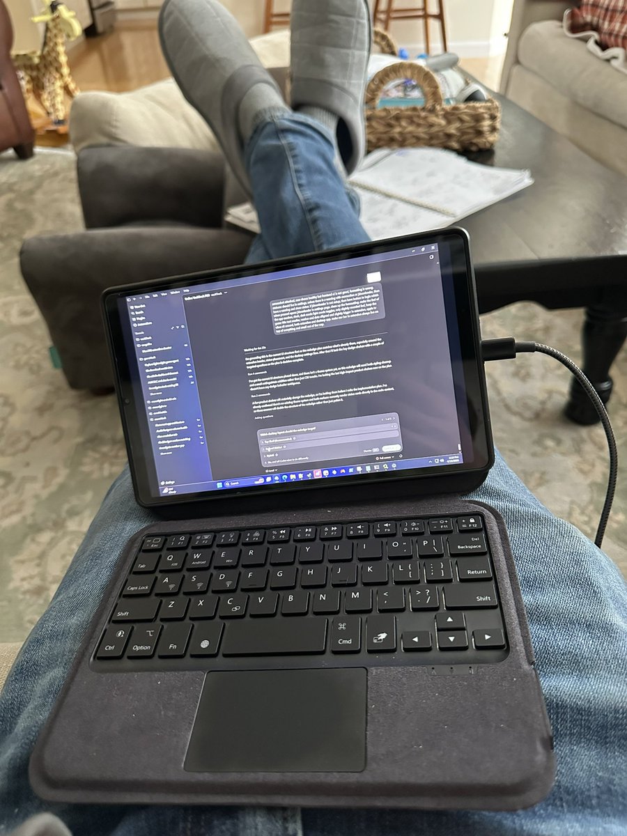 cheugs_'s tweet photo. @yacineMTB I started using a super lightweight laptop without a beefing gpu, put arch on it, and I’m running moonlight / sunshine streaming. Battery life is insane. So I remote into an always on environment, have no latency 4k connection to a beefy system. Even run client on a tablet https://t.co/YAAhmyWt2C